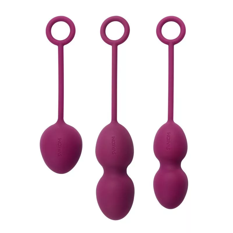 Svakom Vagina Ballen – hoogwaardige vagina ballen gemaakt van zacht, lichaamsveilig siliconen, met verschillende gewichten om de bekkenbodemspieren te trainen en de vaginale spiertonus te versterken, ontworpen voor zowel beginners als gevorderden die hun intieme gezondheid en plezier willen verbeteren.